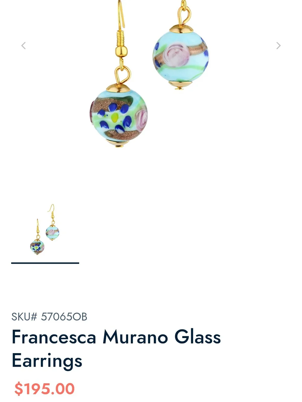 Francesca Murano Glass Bracelet and Earrings set is a stunning piece of jewelry